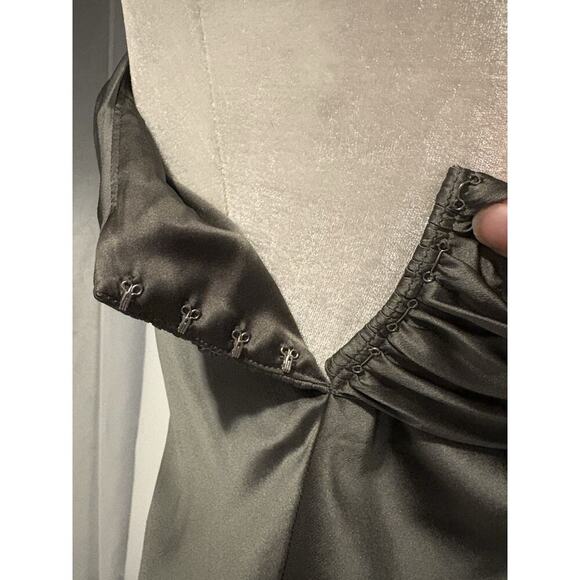 Ralph Lauren Black Label Silk Blouse One Shoulder Satin Top Halter Twist Tank 8 - Picture 7 of 13